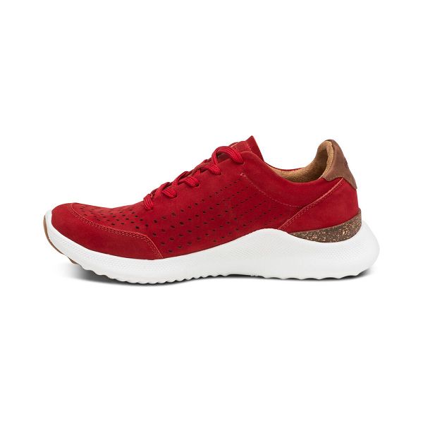 Aetrex Women's Laura Arch Support Sneakers Red Shoes UK 7805-036